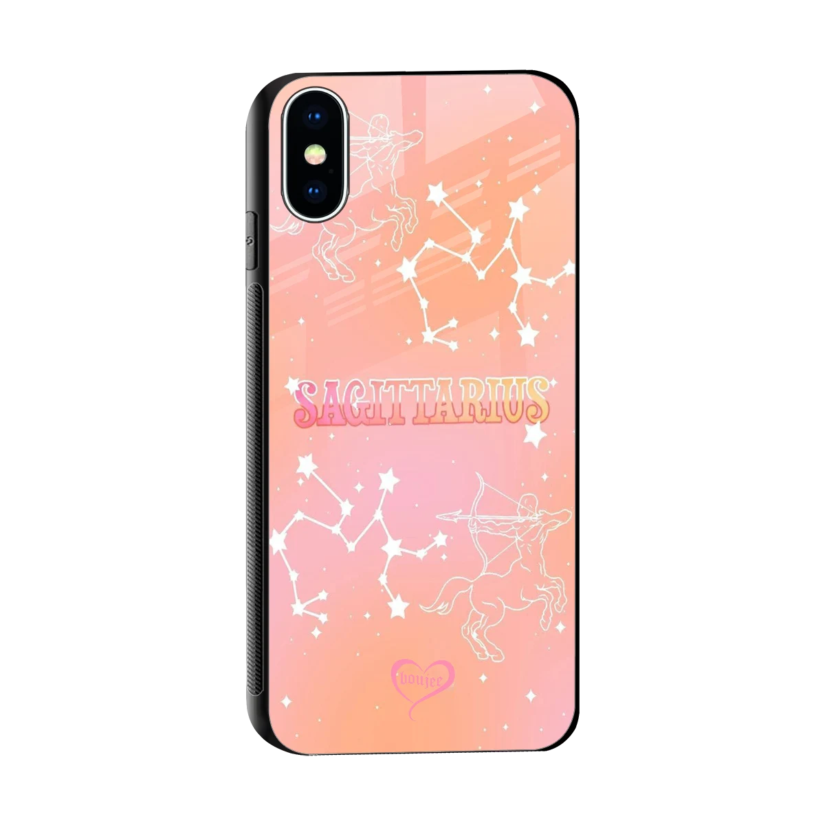 Sagittarius Aura sleek iphone x cover with tempered glass back and TPU edges