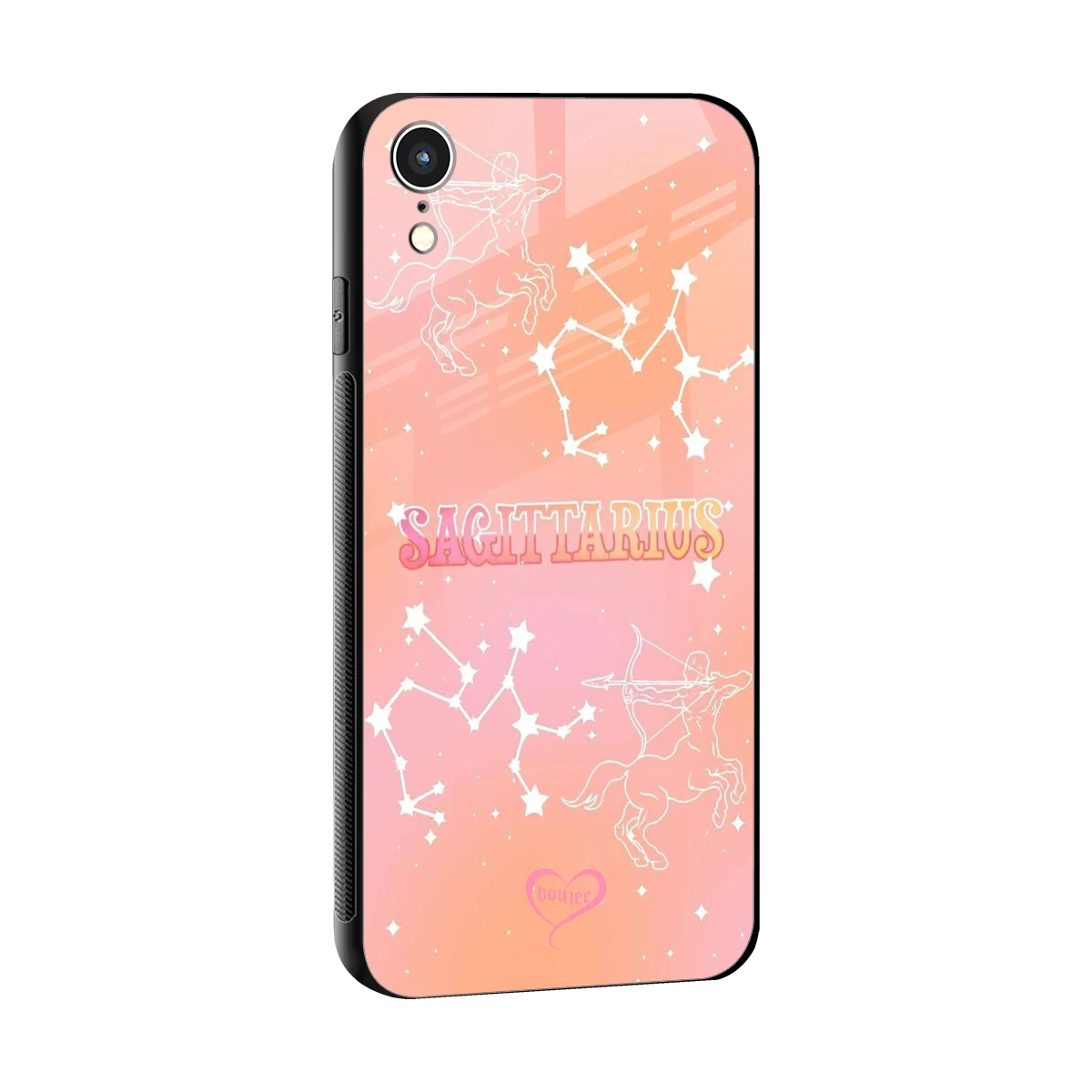 Sagittarius Aura sleek iphone xr cover with tempered glass back and TPU edges