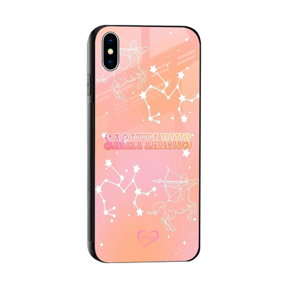Sagittarius Aura sleek iphone xs max cover with tempered glass back and TPU edges