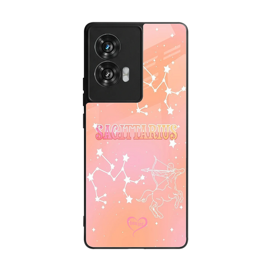 Sagittarius Aura back phone cover | glass case for motorola edge 50 fusion