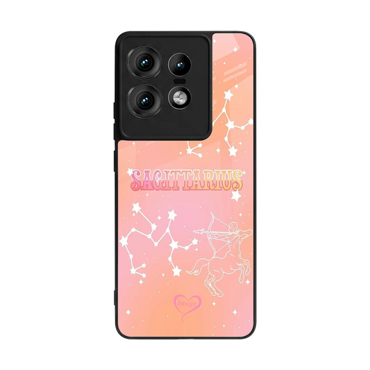 Sagittarius Aura back phone cover | glass case for motorola edge 50 pro