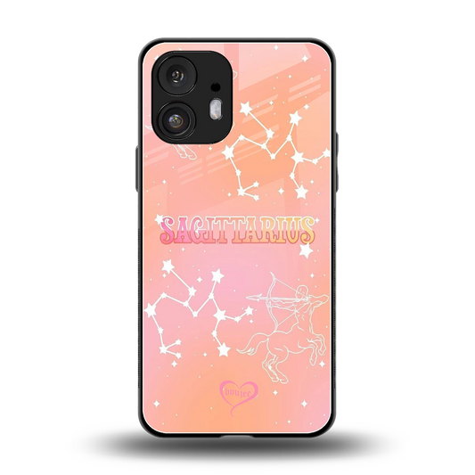 Sagittarius Aura back phone cover | glass case for nothing phone 2