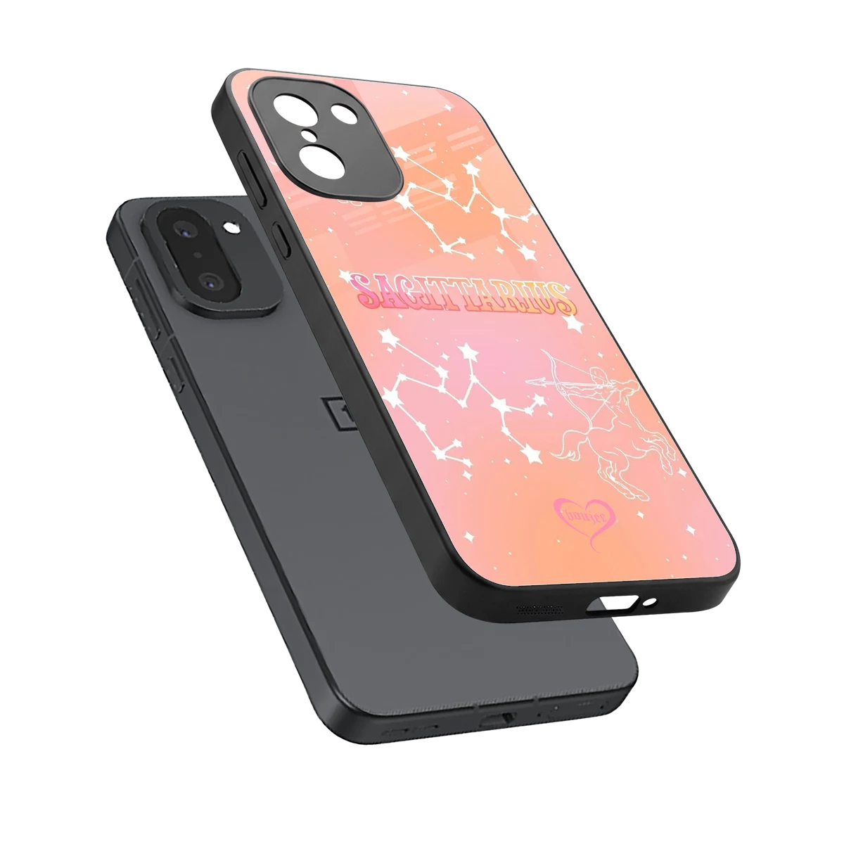 Sagittarius Aura sleek oneplus 15r cover with tempered glass back and TPU edges