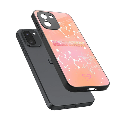 Sagittarius Aura sleek oneplus 15r cover with tempered glass back and TPU edges