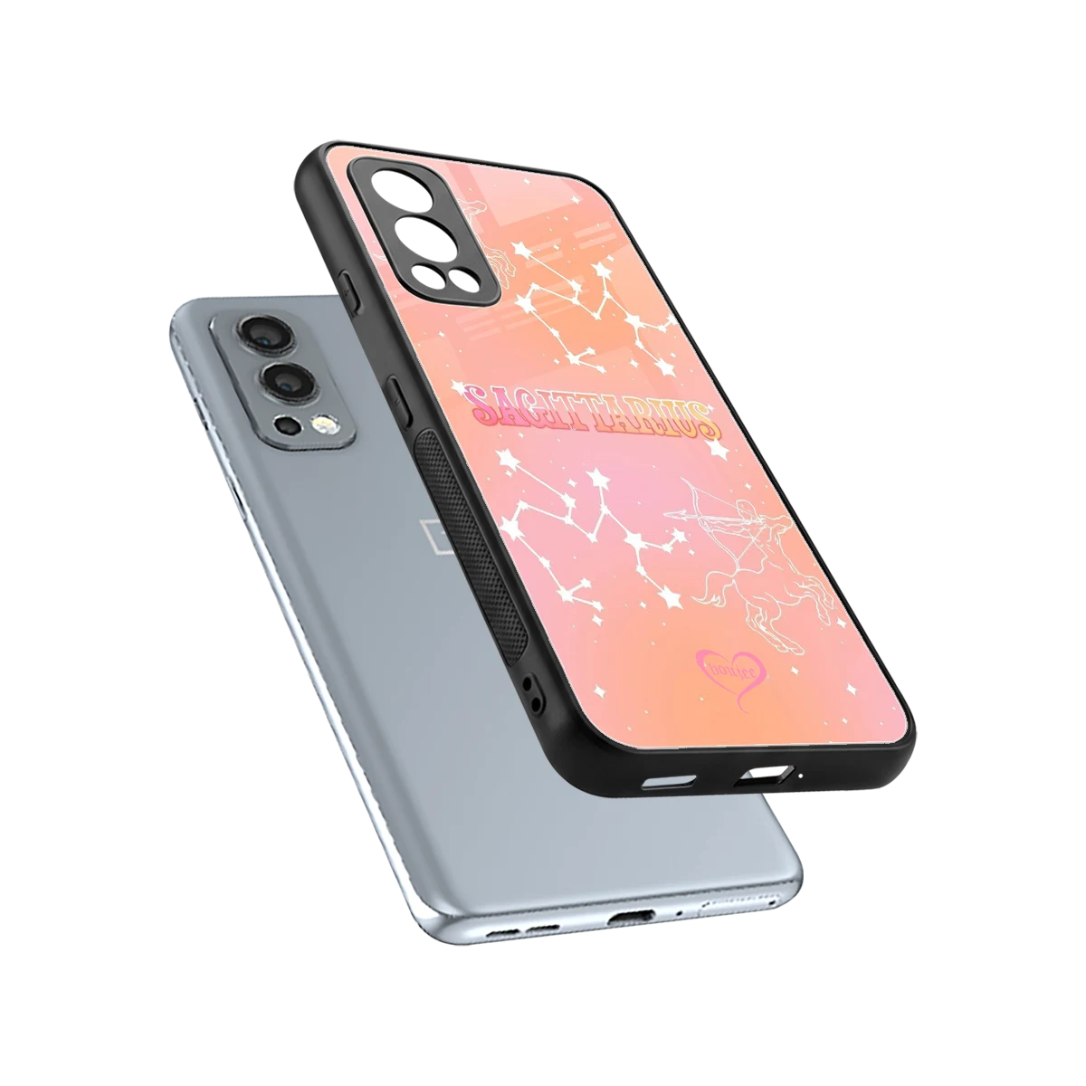 Sagittarius Aura sleek oneplus nord 2 cover with tempered glass back and TPU edges