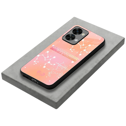 Sagittarius Aura stylish phone case for oneplus nord 2t | glossy glass and slim fit
