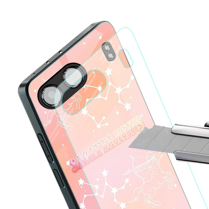 Sagittarius Aura stylish phone case for oneplus nord 4 | glossy glass and slim fit
