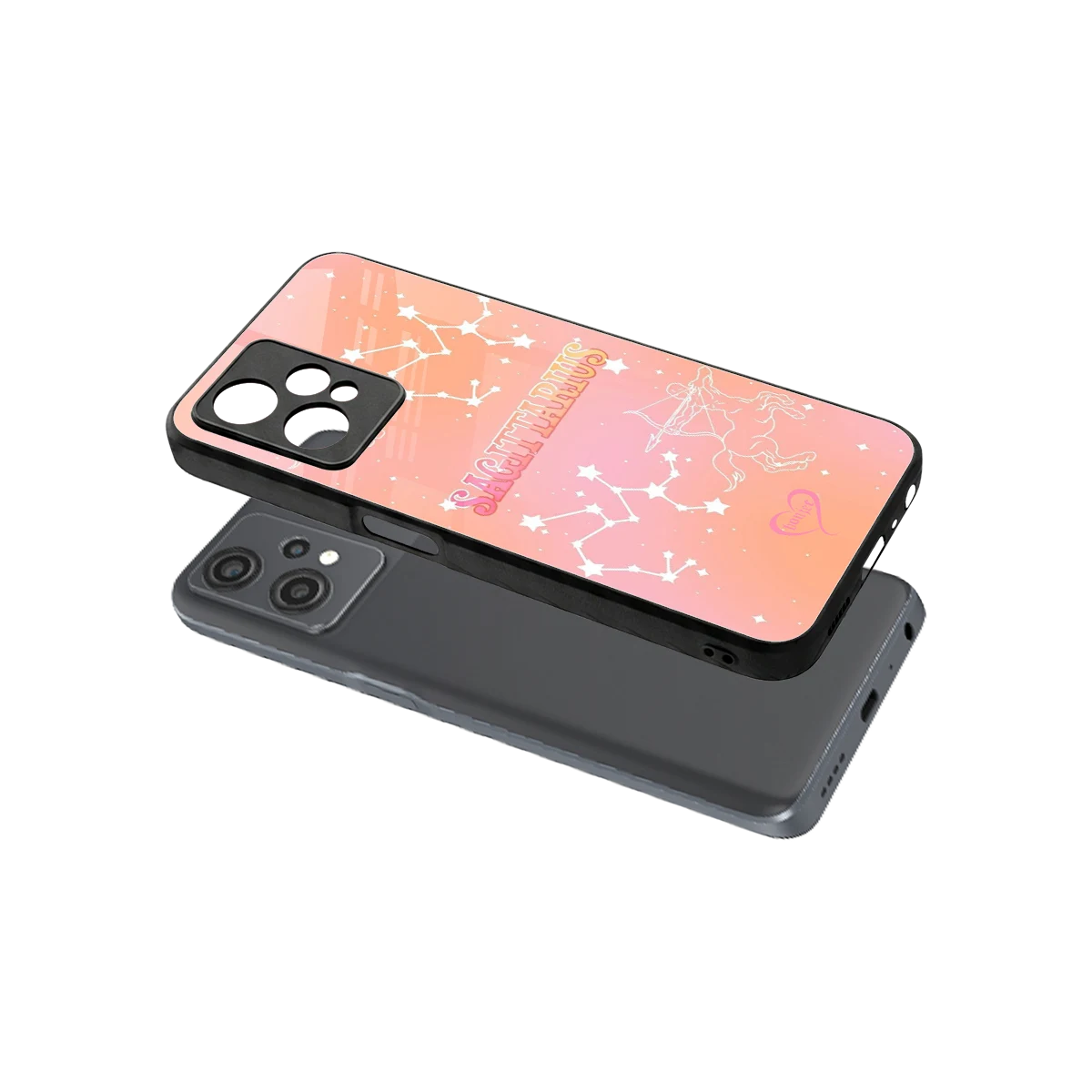 Sagittarius Aura sleek oneplus nord ce 2 lite cover with tempered glass back and TPU edges