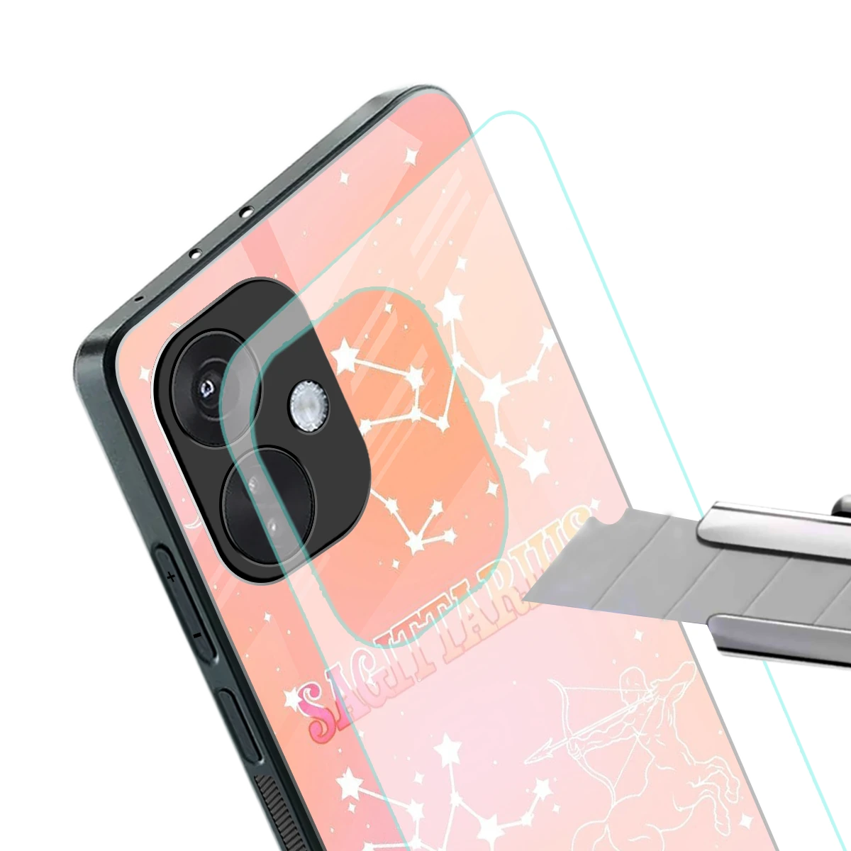 Sagittarius Aura stylish phone case for oneplus nord ce 3 | glossy glass and slim fit