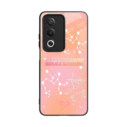 Sagittarius Aura back phone cover | glass case for oppo a3 pro