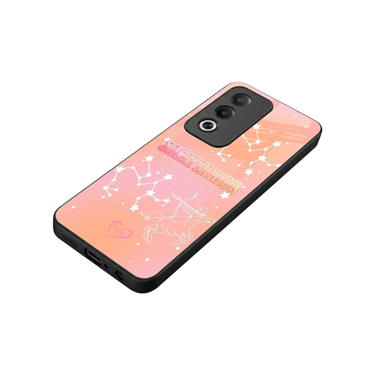 Sagittarius Aura stylish phone case for oppo a3 pro | glossy glass and slim fit