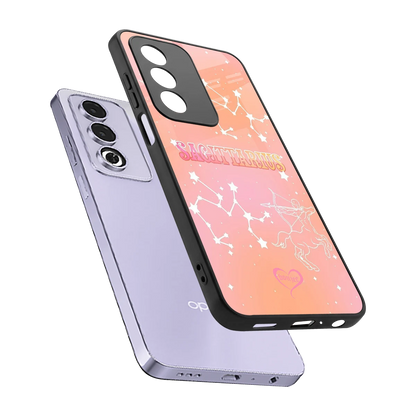 Sagittarius Aura sleek oppo a3 pro cover with tempered glass back and TPU edges