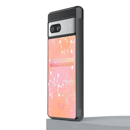 Sagittarius Aura stylish phone case for google pixel 7a | glossy glass and slim fit