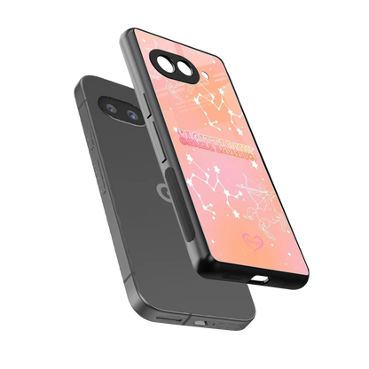 Sagittarius Aura sleek google pixel 10a cover with tempered glass back and TPU edges