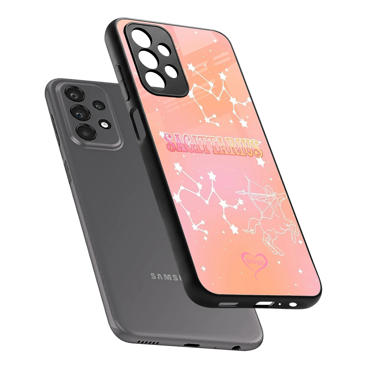 Sagittarius Aura sleek samsung galaxy a23 cover with tempered glass back and TPU edges