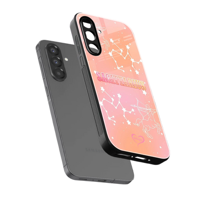Sagittarius Aura sleek samsung galaxy a17 5g cover with tempered glass back and TPU edges