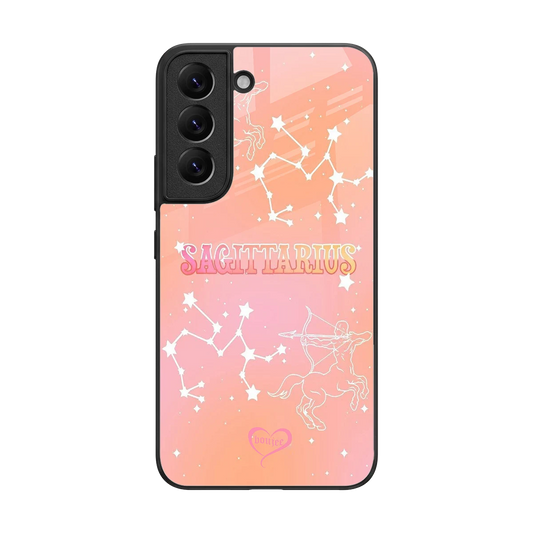 Sagittarius Aura back phone cover | glass case for samsung galaxy s22