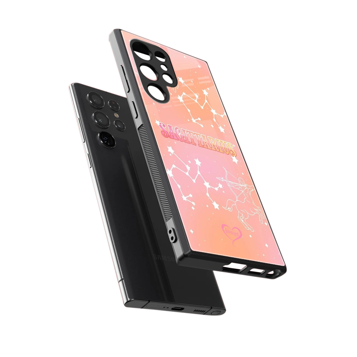 Sagittarius Aura sleek samsung galaxy s23 ultra cover with tempered glass back and TPU edges