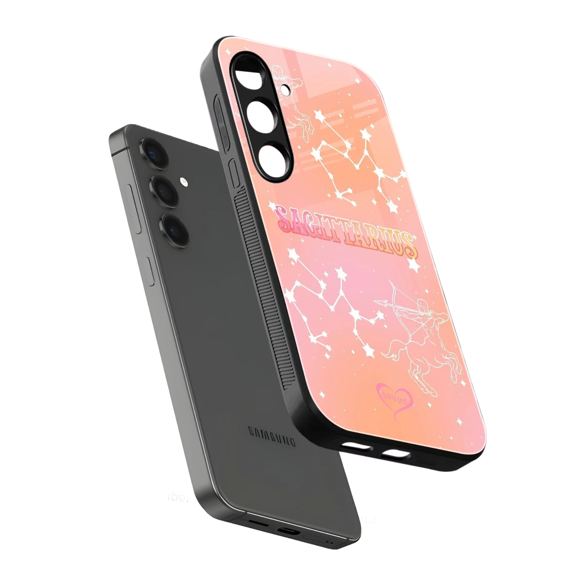 Sagittarius Aura sleek samsung galaxy s23 fe cover with tempered glass back and TPU edges