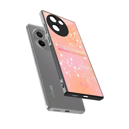 Sagittarius Aura sleek vivo v30e cover with tempered glass back and TPU edges