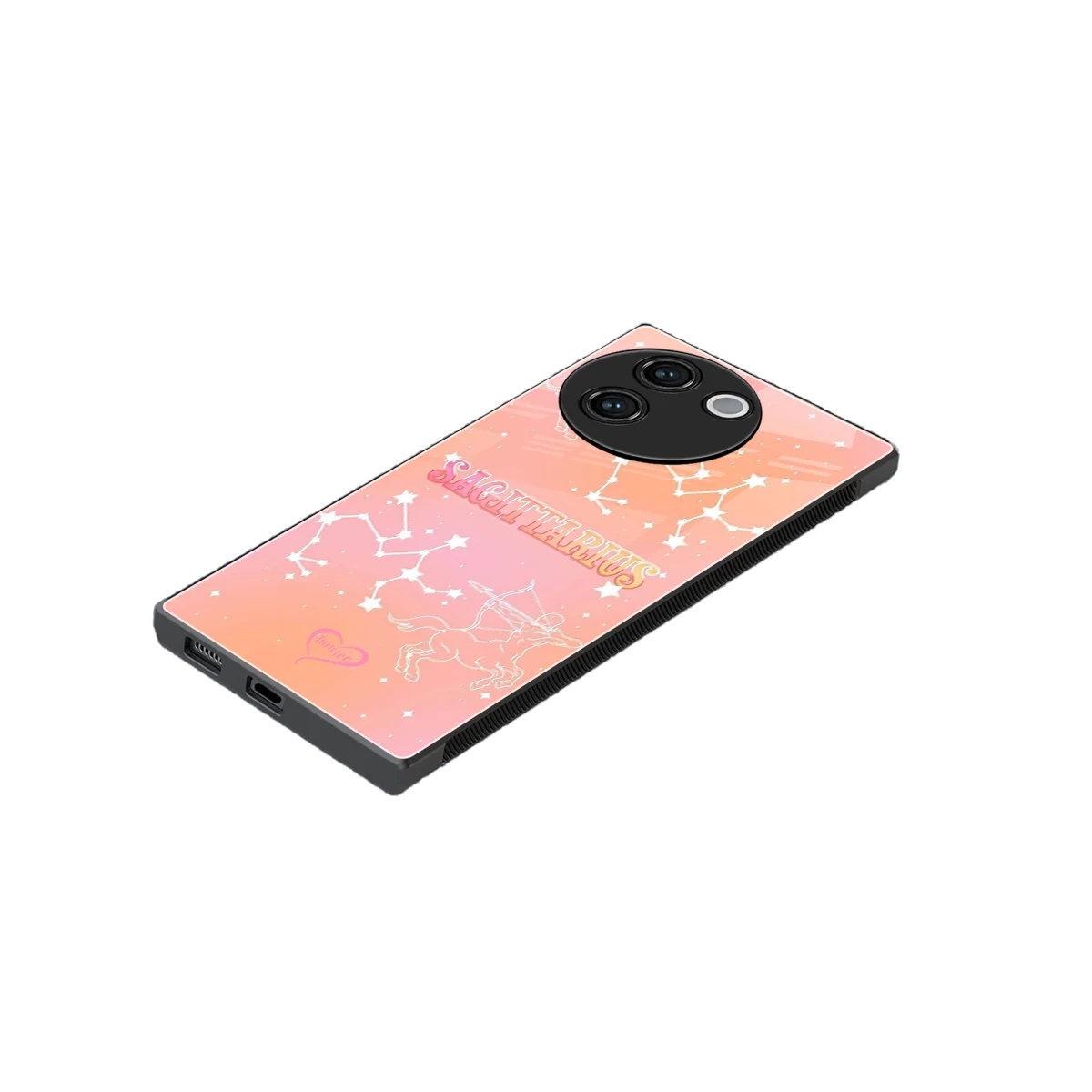Sagittarius Aura stylish phone case for vivo v30e | glossy glass and slim fit