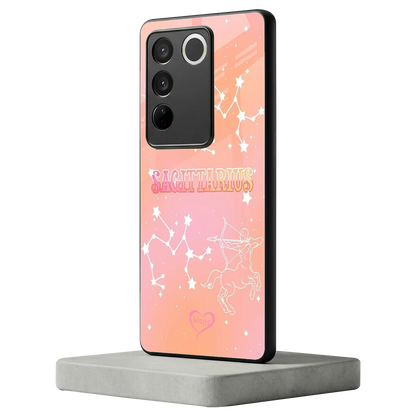 Sagittarius Aura vivo v27 5g mobile cover | shockproof glass phone case