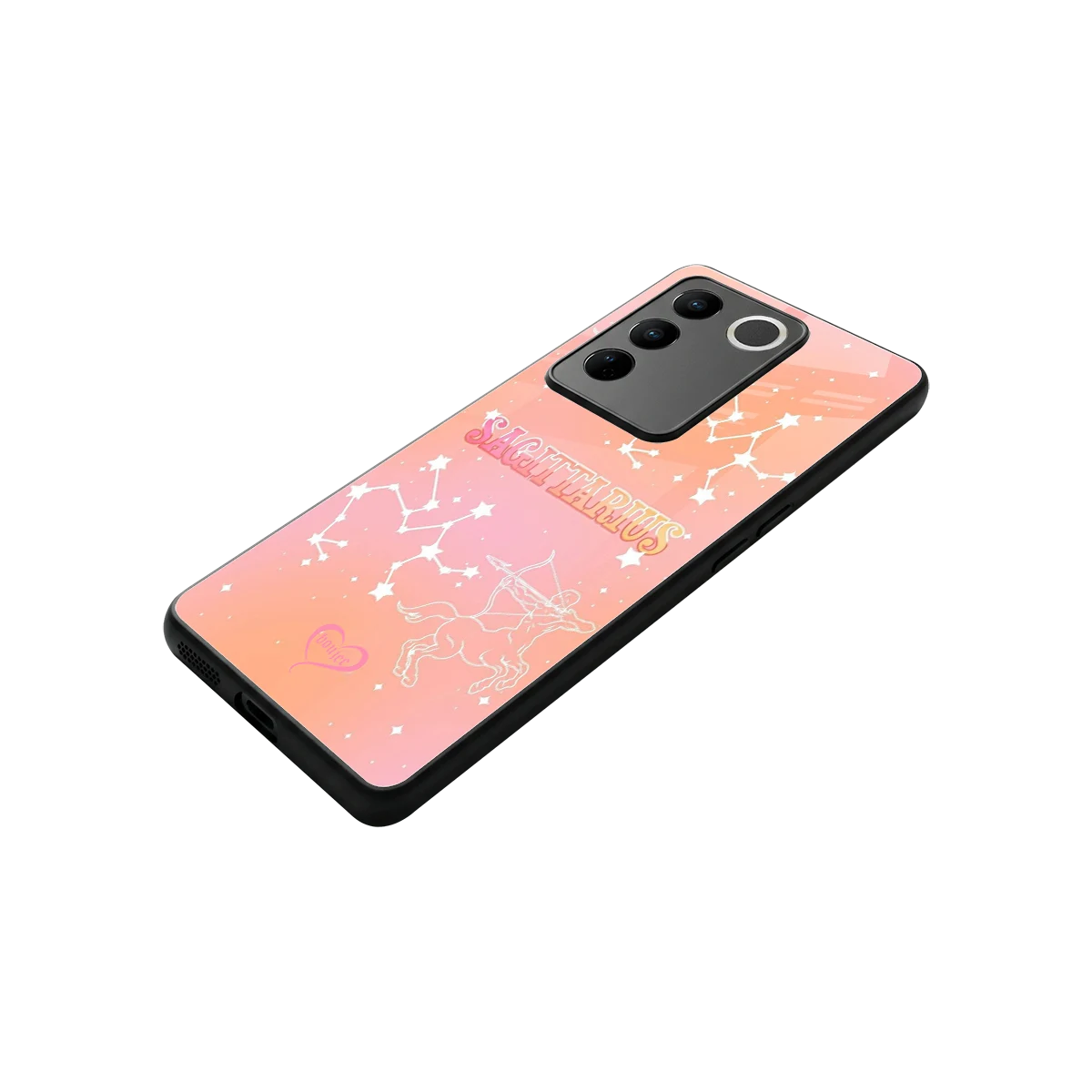Sagittarius Aura stylish phone case for vivo v27 5g | glossy glass and slim fit