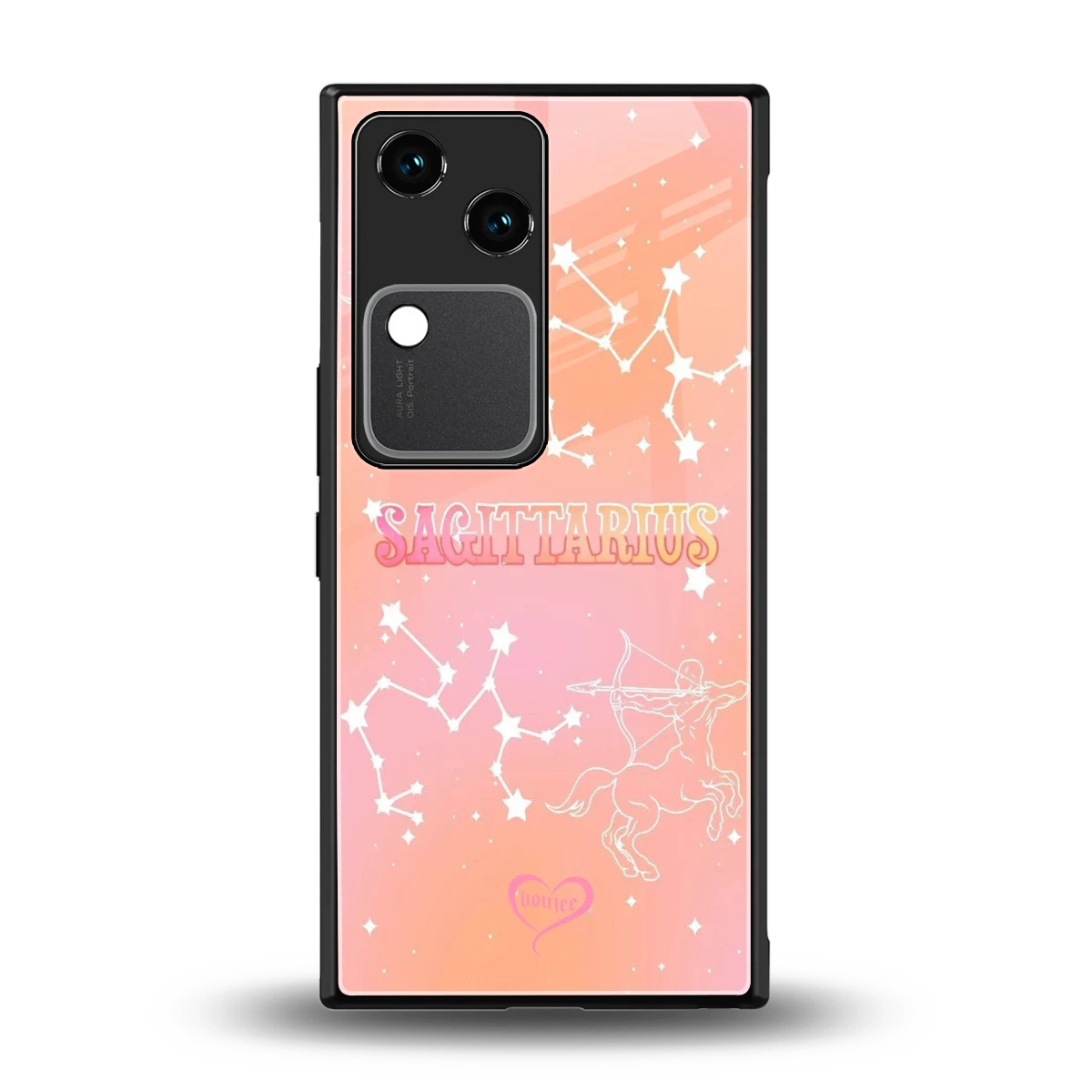 Sagittarius Aura back phone cover | glass case for vivo v30