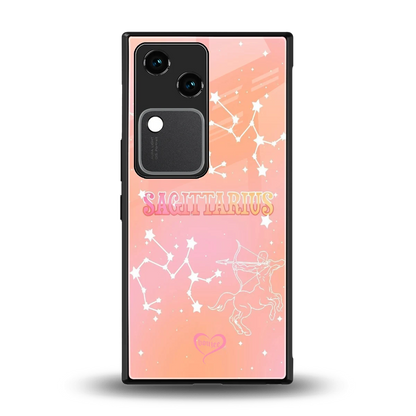 Sagittarius Aura back phone cover | glass case for vivo v30