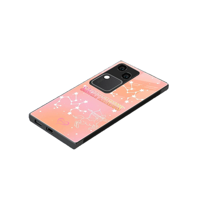 Sagittarius Aura stylish phone case for vivo v30 | glossy glass and slim fit