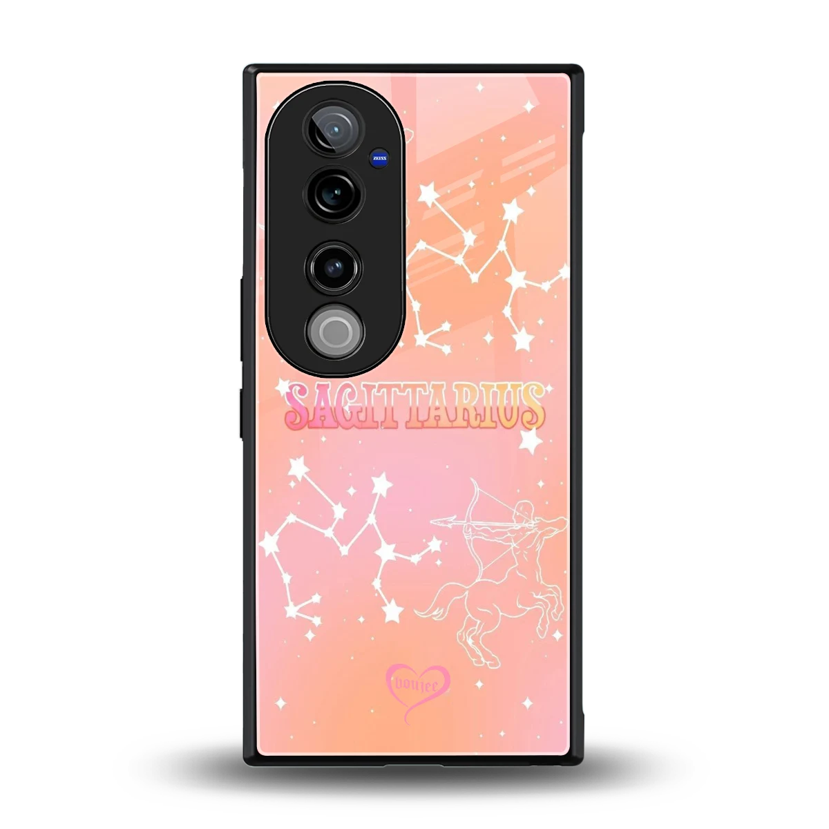 Sagittarius Aura back phone cover | glass case for vivo v40 pro