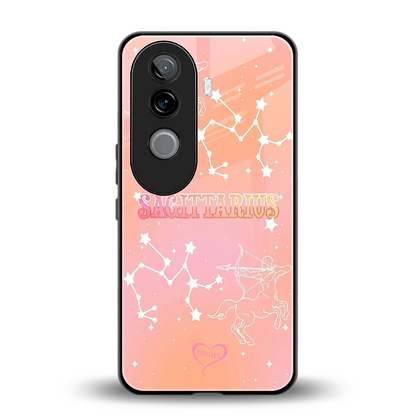 Sagittarius Aura back phone cover | glass case for vivo v40e