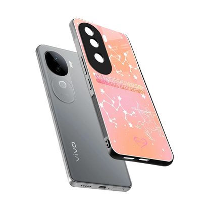 Sagittarius Aura sleek vivo v40e cover with tempered glass back and TPU edges