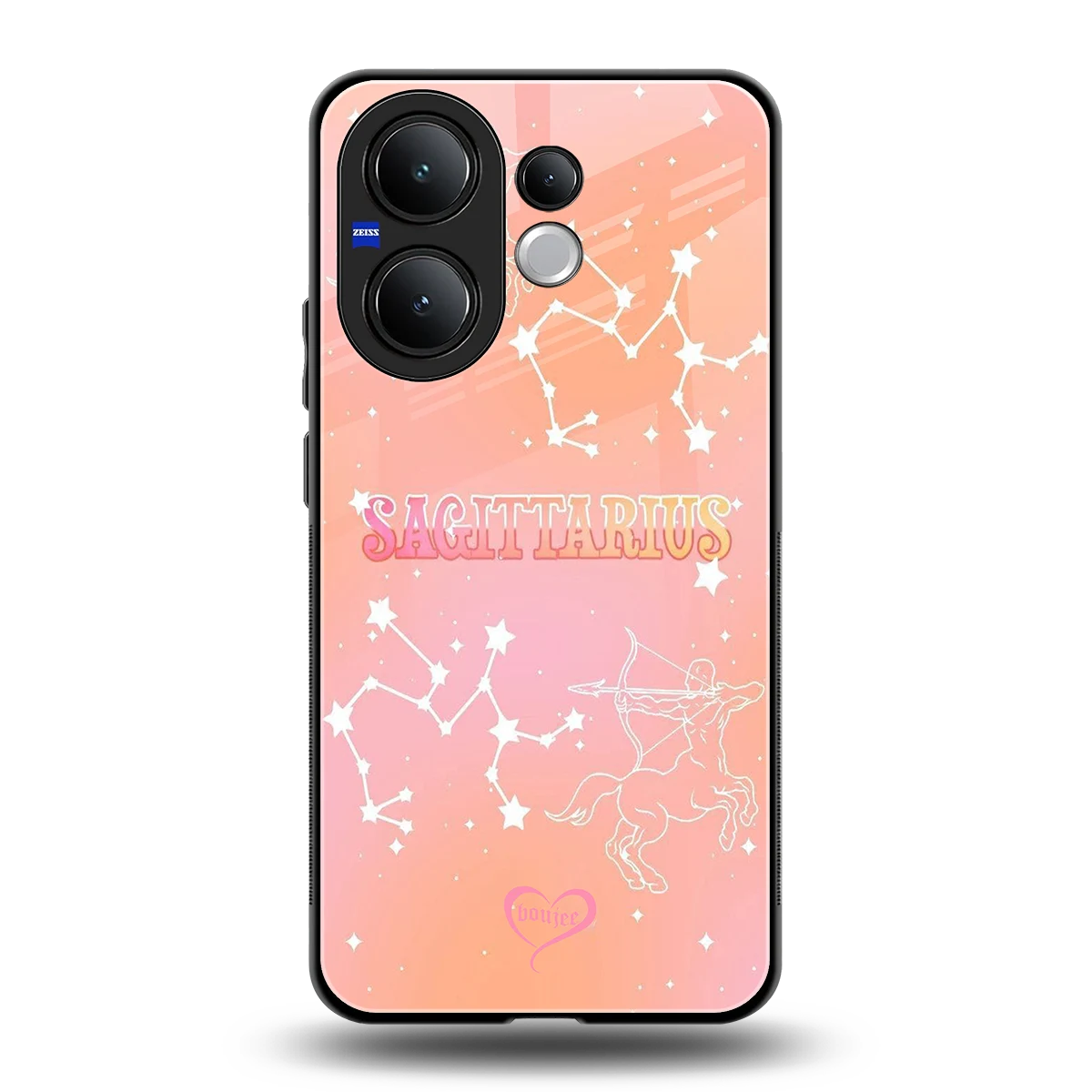 Sagittarius Aura back phone cover | glass case for vivo v60