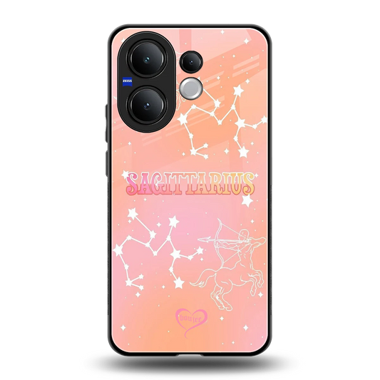 Sagittarius Aura back phone cover | glass case for vivo v60