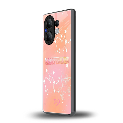 Sagittarius Aura vivo v60 mobile cover | shockproof glass phone case