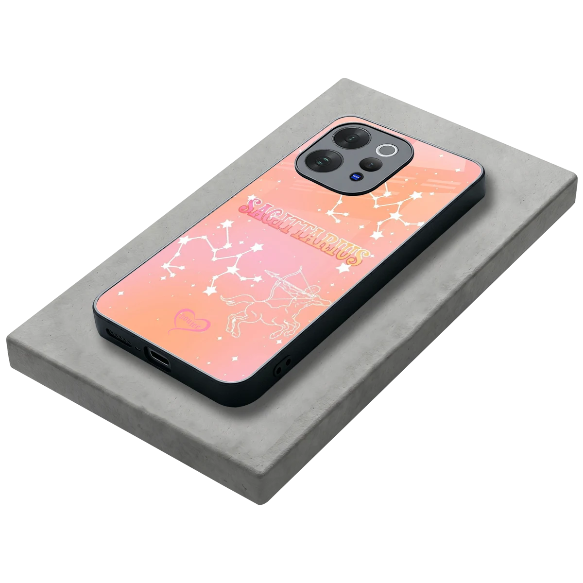 Sagittarius Aura stylish phone case for vivo v70 | glossy glass and slim fit