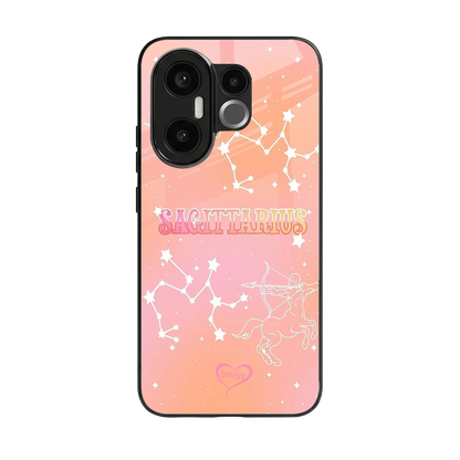 Sagittarius Aura back phone cover | glass case for vivo x200 fe