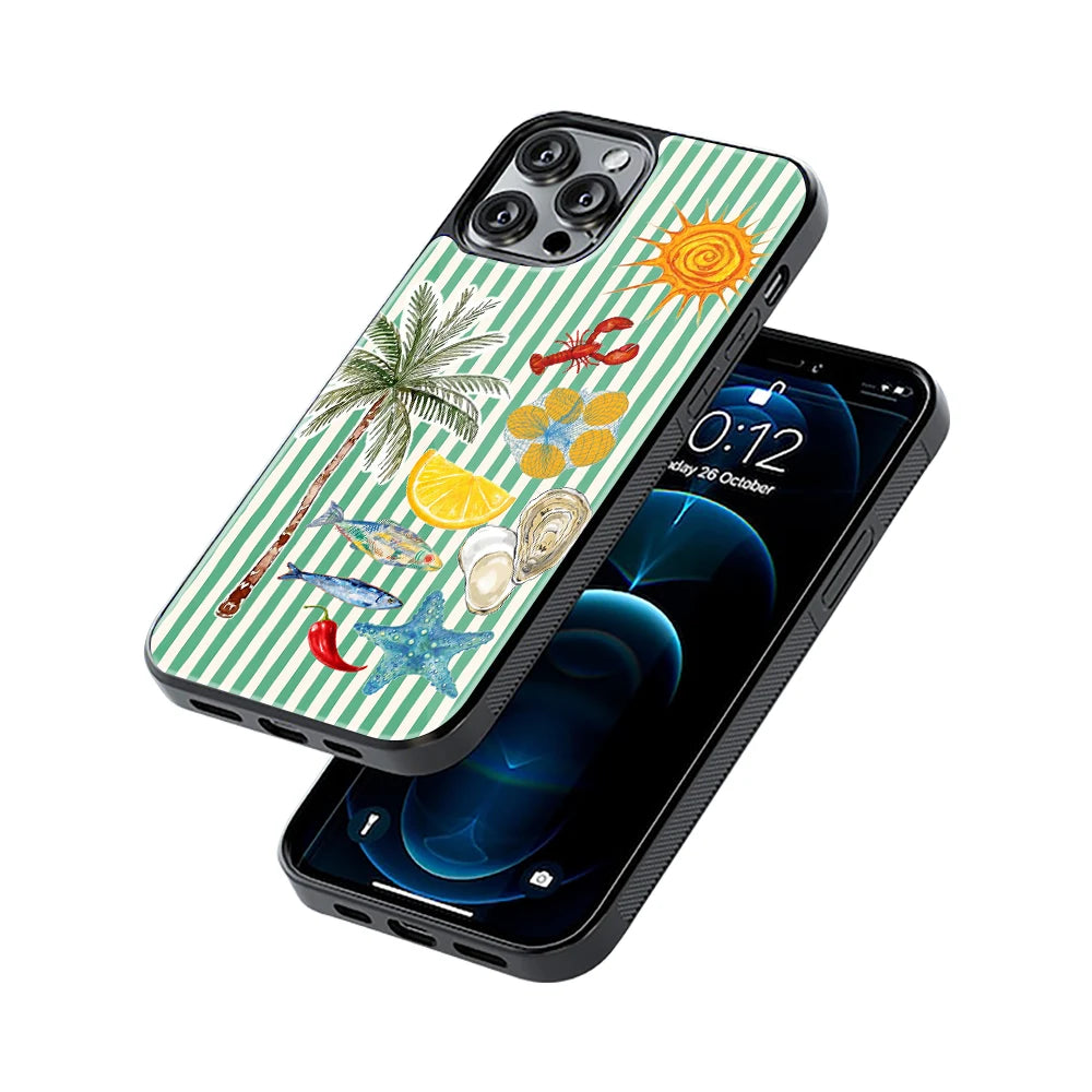 Protective Glass Back Phone Case Compatible with iPhone, Samsung, OnePlus, Pixel & More