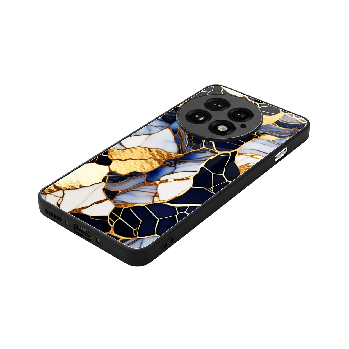 Sapphire Glow stylish phone case for oneplus 13 | glossy glass and slim fit