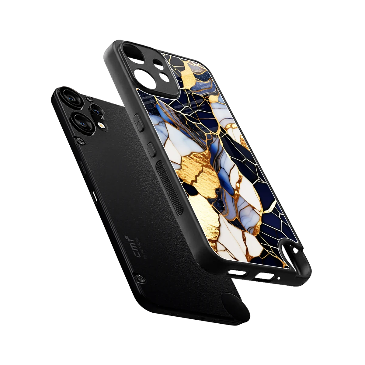 Sapphire Glow sleek cmf nothing phone 2 pro cover with tempered glass back and TPU edges
