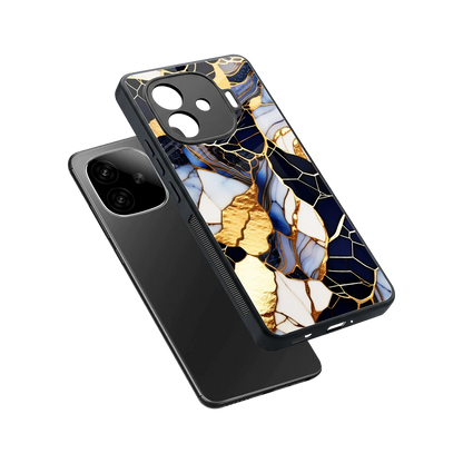 Sapphire Glow sleek iqoo neo 10r 5g cover with tempered glass back and TPU edges