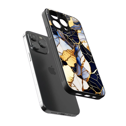 Sapphire Glow sleek iphone 14 pro cover with tempered glass back and TPU edges