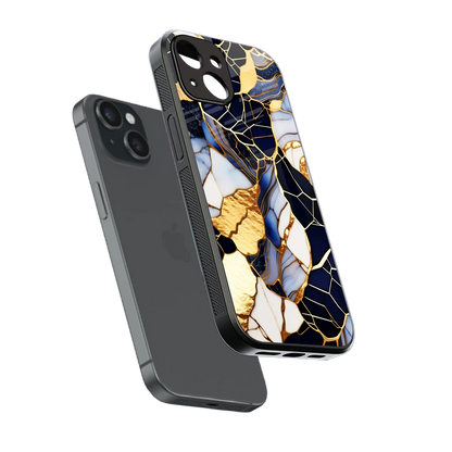 Sapphire Glow sleek iphone 13 cover with tempered glass back and TPU edges