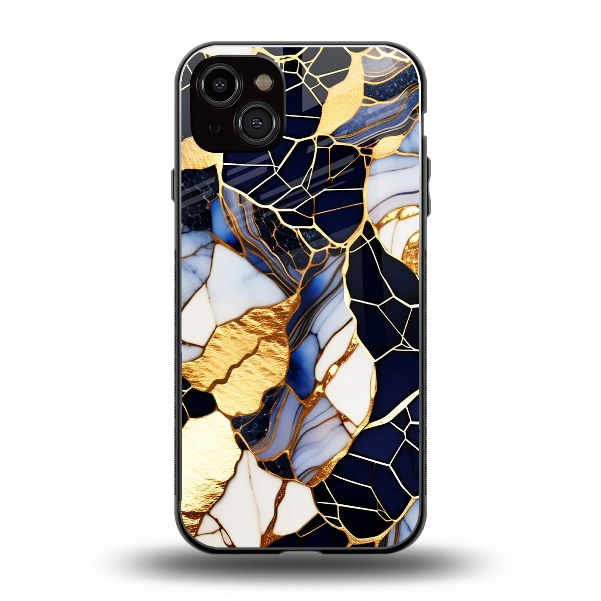 Sapphire Glow back phone cover | glass case for iphone 15 plus