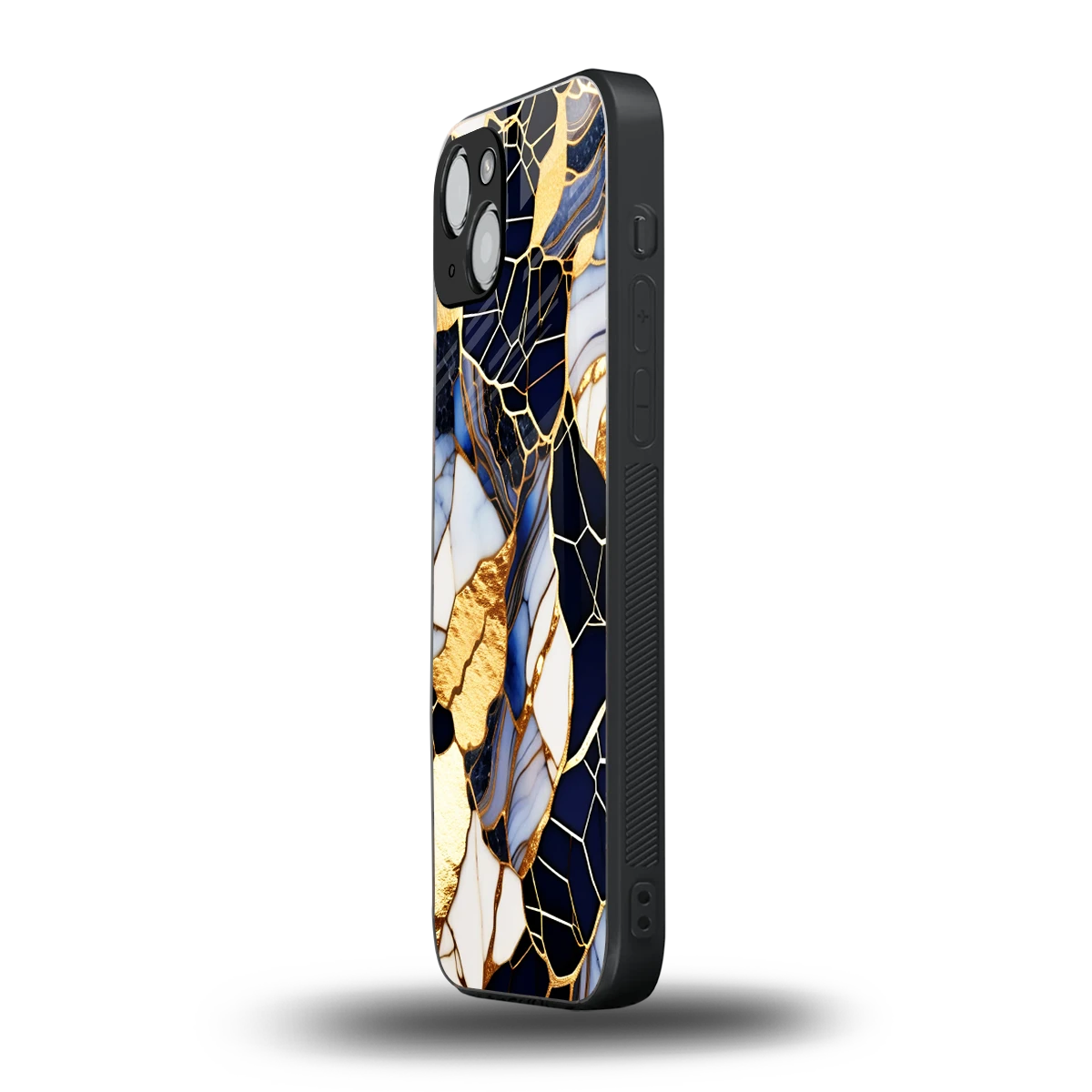 Sapphire Glow iphone 15 plus mobile cover | shockproof glass phone case