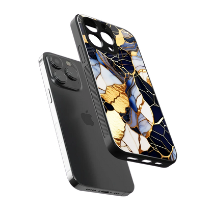Sapphire Glow sleek iphone 15 pro max cover with tempered glass back and TPU edges