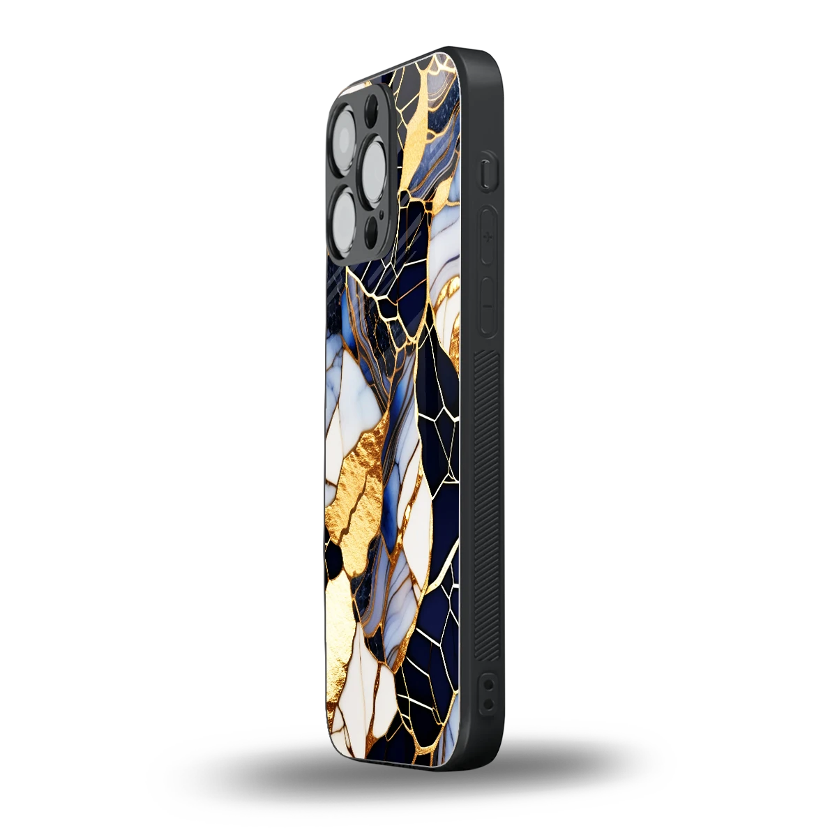 Sapphire Glow iphone 15 pro max mobile cover | shockproof glass phone case
