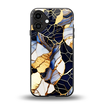 Sapphire Glow back phone cover | glass case for iphone 16 plus
