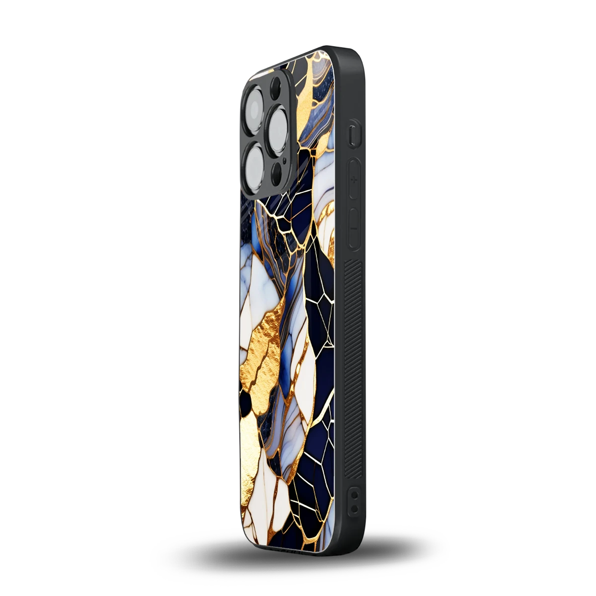 Sapphire Glow iphone 16 pro mobile cover | shockproof glass phone case